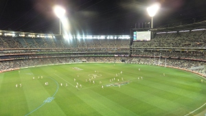 our first Aussie Rules game at the MCG